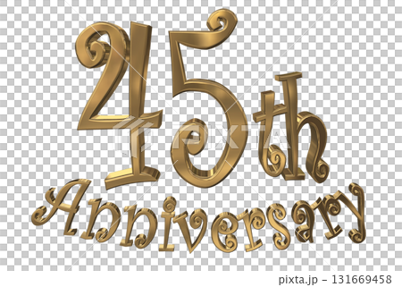 3DCG text "45th Anniversary/45th Anniversary Mark Sparkle" 3DCG text "45th Anniversary/45th Anniversary Mark Sparkle" 131669458