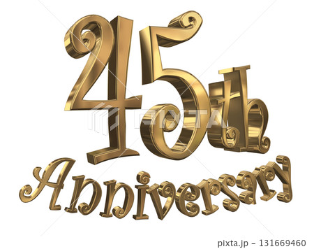 3DCG文字「45th Anniversary/45周年マークキラキラ」 131669460