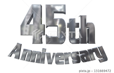 3DCG文字「45th Anniversary/45周年マークキラキラ」 131669472