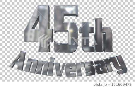 3DCG文字「45th Anniversary/45周年マークキラキラ」 131669472
