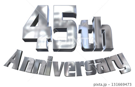 3DCG文字「45th Anniversary/45周年マークキラキラ」 131669473