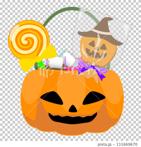 ハロウィンのお菓子バケツ ハロウィンのお菓子バケツ 131669670