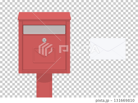 Illustration of a mailbox and a letter Illustration of a mailbox and a letter 131669810