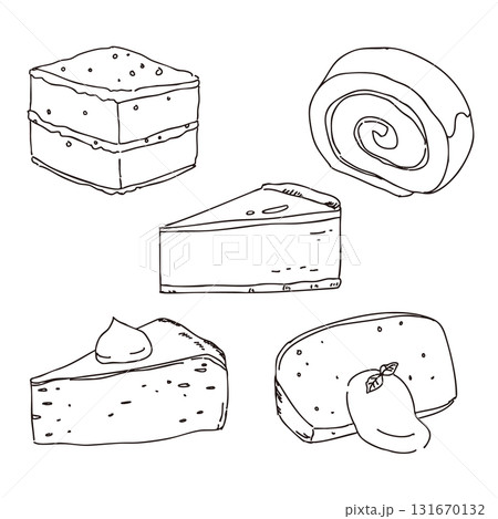 手書きケーキセット 131670132