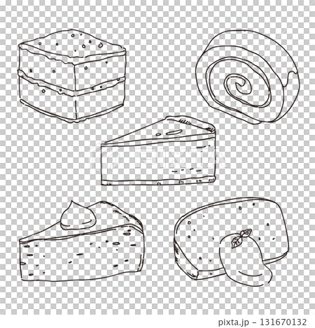 手書きケーキセット 131670132