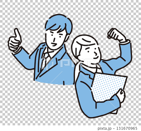 男性和女性尋找工作的簡單插圖 男性和女性尋找工作的簡單插圖 131670965