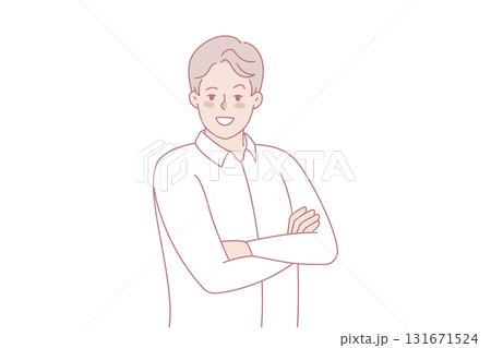 Portrait of smiling businessman feeling confident Portrait of smiling businessman feeling confident 131671524