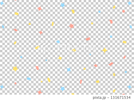 Colorful confetti seamless pattern in pink, light blue, and yellow Colorful confetti seamless pattern in pink, light blue, and yellow 131671534