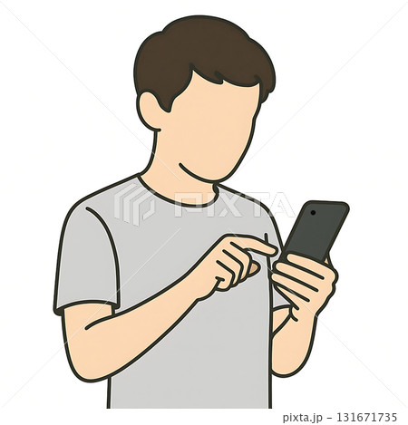 スマートフォンを操作する人 スマートフォンを操作する人 131671735