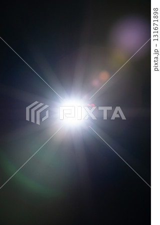 Sun flare on the black background 131671898