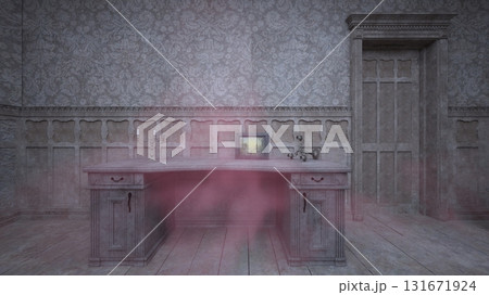 廃墟の荒れた室内 131671924