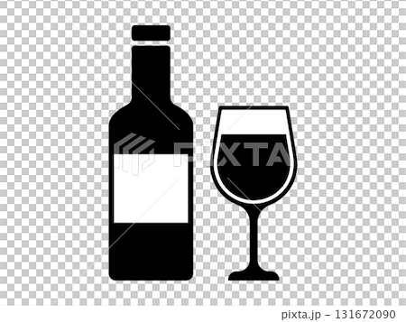 葡萄酒圖標單調 131672090