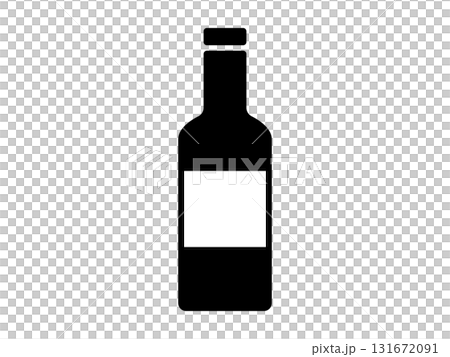 Wine bottle icon monochrome Wine bottle icon monochrome 131672091