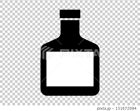 威士忌酒瓶圖示單色 131672094