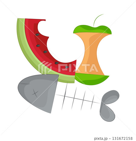Illustration of organic waste  131672158