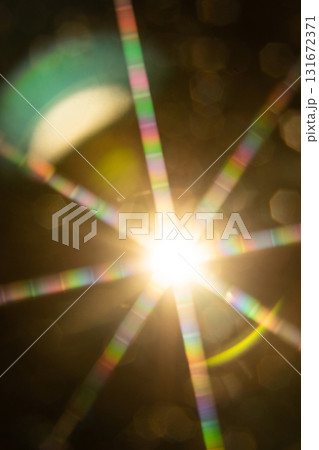 Abstract sun flare. The lens flare is subject to digital correction 131672371