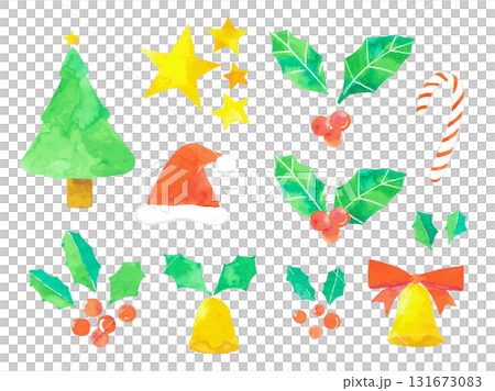 クリスマスモチーフ水彩イラスト 131673083
