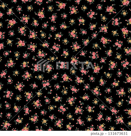 リバティ調小花で構成したテキスタイルパターン 131673631
