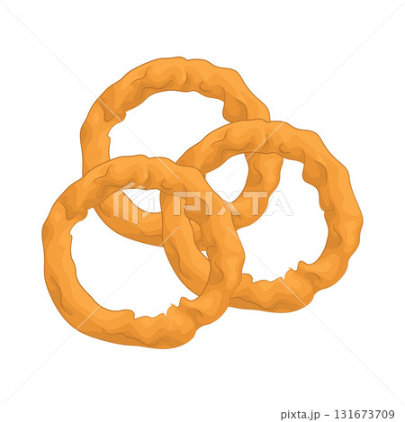 Illustration of onion rings  131673709