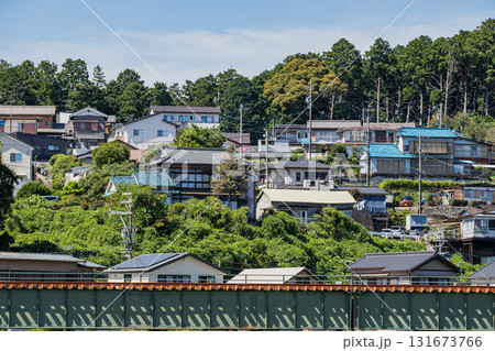 浜松市の天竜浜名湖鉄道の線路と街並み(静岡県) 131673766