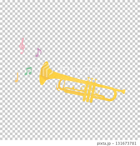 素材-楽器（トランペット）1 131673781