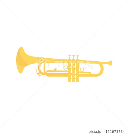 素材-楽器（トランペット）2ベク 131673784