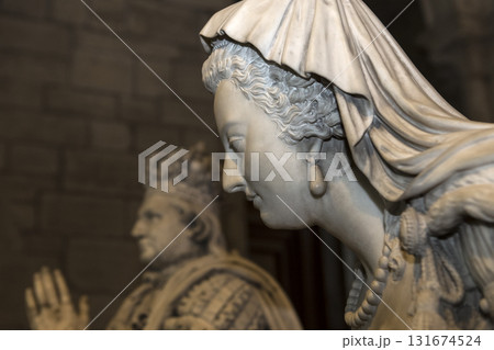 statue of queen Marie-antoinette in basilica of saint-denis,  France 131674524