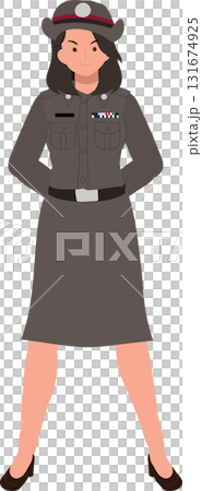 asian policewoman in professional uniform standing with confidence for justice and public safety asian policewoman in professional uniform standing with confidence for justice and public safety 131674925