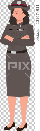 thai policewoman standing confidently representing law enforcement and public service thai policewoman standing confidently representing law enforcement and public service 131674931