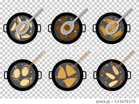 油炸食品插畫集素材 油炸食品插畫集素材 131676378