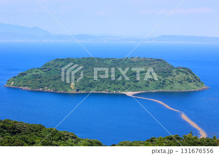 魚見岳から見る知林ヶ島と「ちりりんロード」 131676556
