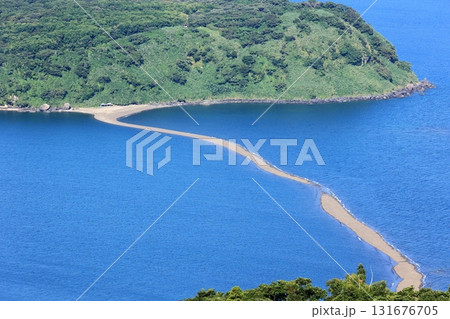 魚見岳から見る知林ヶ島と「ちりりんロード」 魚見岳から見る知林ヶ島と「ちりりんロード」 131676705