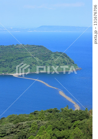 魚見岳から見る知林ヶ島と「ちりりんロード」 131676706