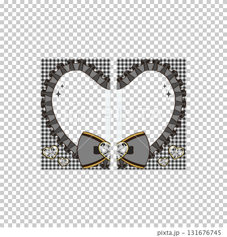 Connected Love Heart Couple Instax Cute Idol Maid Homework Instax Black 131676745