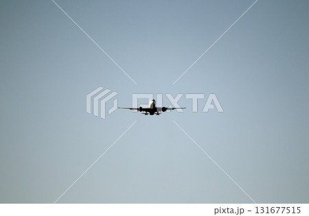 着陸態勢にある飛行機 131677515