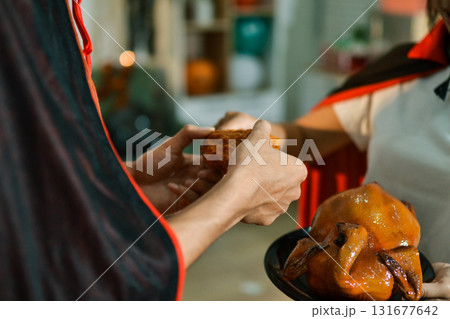 People having fun at Halloween party People having fun at Halloween party 131677642