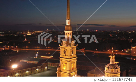 Aerial view of Peter and Paul Fortress in Russia 131677748