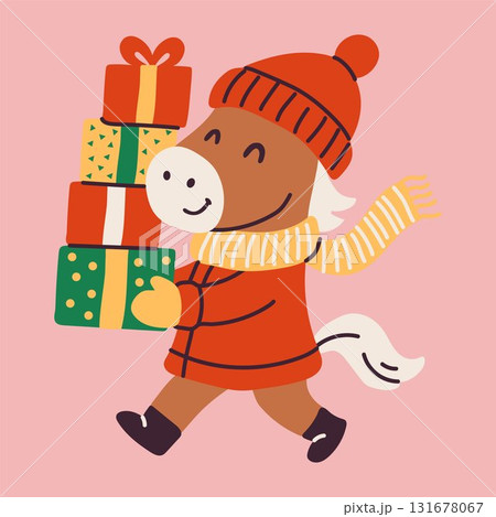 Joyful Pony Spreading Christmas Magic 131678067