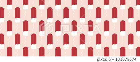 Women period seamless pattern with a tampon illustration in pink tones. Women health and gynecology design for banners, posters, and marketing materials 131678374