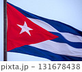 Cuba Flag Waving on flagpole 131678438