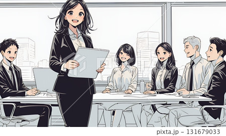 自信満々の女性リーダーが率いるプロジェクトチーム