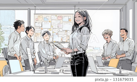 自信満々の女性リーダーが率いるプロジェクトチーム