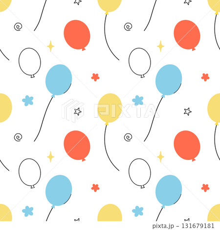 Seamless pattern with multicolor balloons Seamless pattern with multicolor balloons 131679181