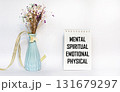Mental Spiritual Emotional Physical, written on a notebook 131679297