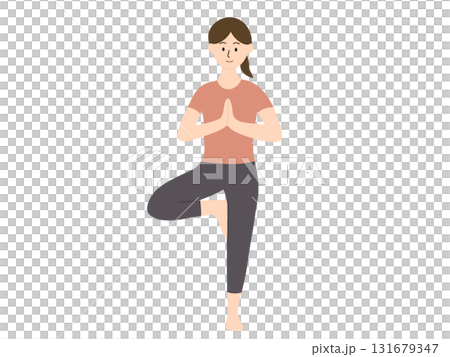 Illustration of a yoga woman Illustration of a yoga woman 131679347