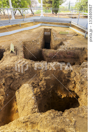 Roman Necropolis archaeological site in Barriada Necropolis, Carmona Roman Necropolis archaeological site in Barriada Necropolis, Carmona 131680987