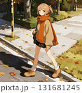 秋の公園で遊ぶ女の子 秋の公園で遊ぶ女の子 131681245