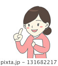 説明する医療従事者女性のイラスト 131682217