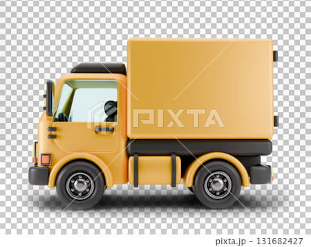 Delivery truck Side view 3D Delivery truck Side view 3D 131682427
