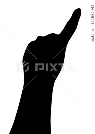 Vector isolated illustration of hand showing index finger. Vector isolated illustration of hand showing index finger. 131683448